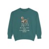 Black and Tan Coonhound Mom Sweatshirt, Blue Spruce, front view