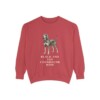 Black and Tan Coonhound Mom Sweatshirt, Crimson, front view