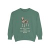 Black and Tan Coonhound Mom Sweatshirt, Light Green, front view