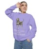black-and-tan-coonhound-sweatshirt-violet-person-2-context Black and Tan Coonhound Sweatshirt, Violet, person 2 context