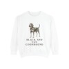 black-and-tan-coonhound-sweatshirt-white Black and Tan Coonhound Sweatshirt, White, front view