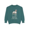 black-mouth-cur-sweatshirt-dad-blue-spruce Black Mouth Cur Dad Sweatshirt, Blue Spruce, front view
