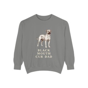 Black Mouth Cur Dad Sweatshirt, Grey, front view