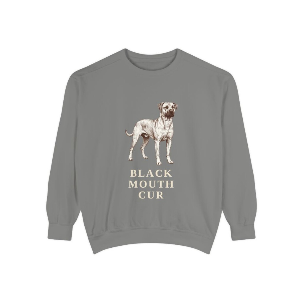 Black Mouth Cur Sweatshirt, Grey, front view