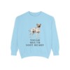 Black Mouth Cur Humor Sweatshirt, Chambray, front view