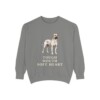 Black Mouth Cur Humor Sweatshirt, Grey, front view