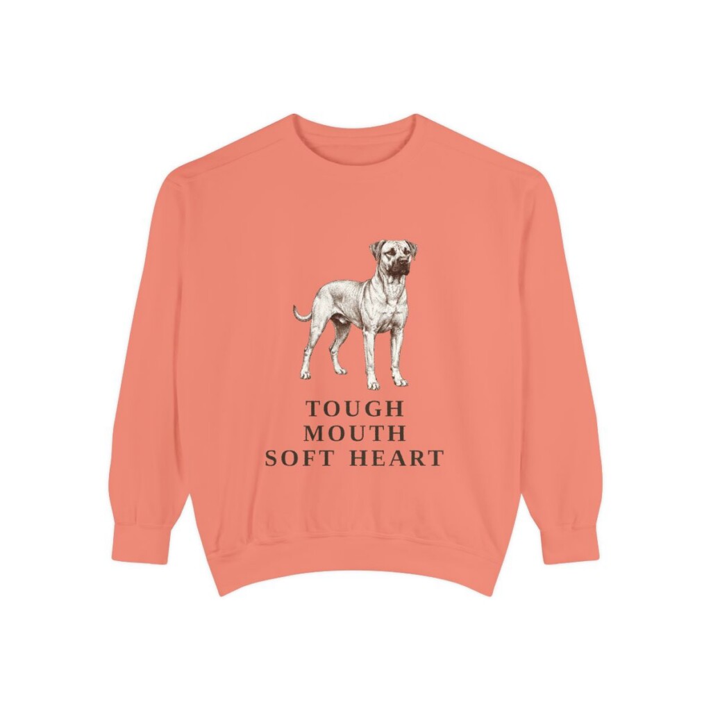 Black Mouth Cur Humor Sweatshirt, Terracotta, front view
