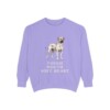 Black Mouth Cur Humor Sweatshirt, Violet, front view
