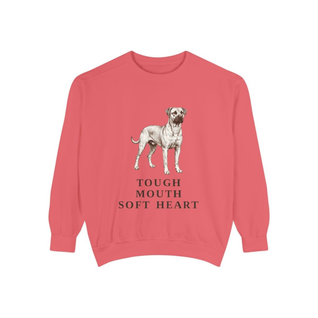 Black Mouth Cur Humor Sweatshirt, Watermelon, front view