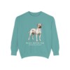 Black Mouth Cur Latin Sweatshirt, Seafoam, front view