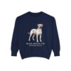 Black Mouth Cur Latin Sweatshirt, True Navy, front view