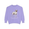 Black Mouth Cur Latin Sweatshirt, Violet, front view