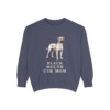 Black Mouth Cur Mom Sweatshirt, Denim, front view