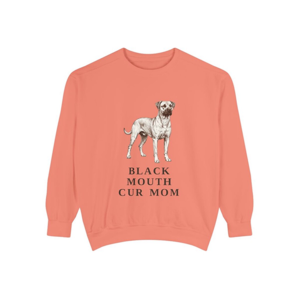 Black Mouth Cur Mom Sweatshirt, Terracotta, front view