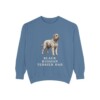 Black Russian Terrier Dad Sweatshirt, Blue Jean, front view