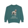 Black Russian Terrier Dad Sweatshirt, Blue Spruce, front view