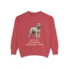 Black Russian Terrier Dad Sweatshirt, Crimson, front view