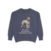 Black Russian Terrier Dad Sweatshirt, Denim, front view
