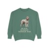 Black Russian Terrier Dad Sweatshirt, Light Green, front view