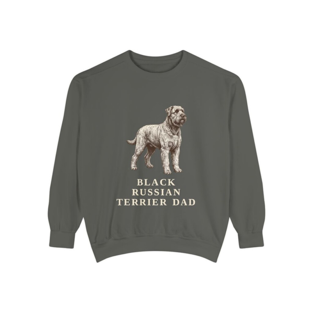 Black Russian Terrier Dad Sweatshirt, Pepper, front view