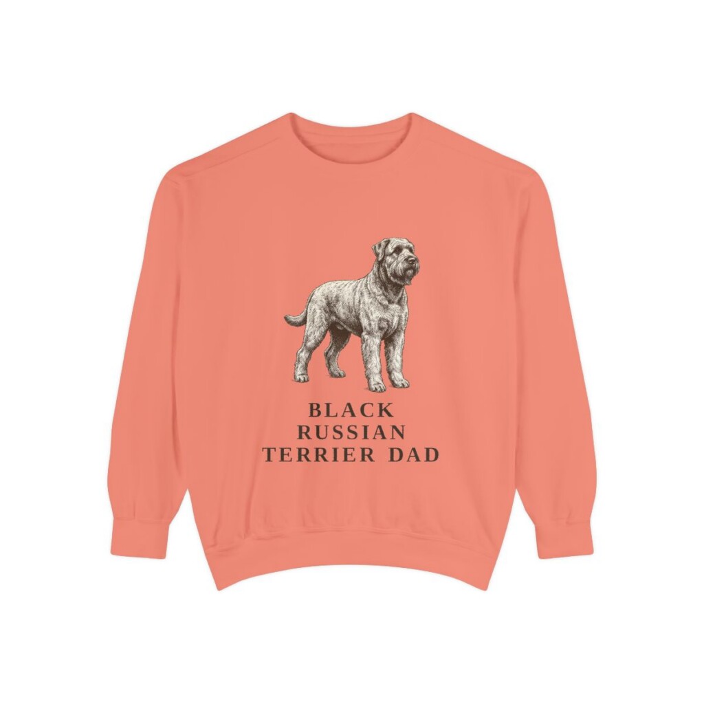 Black Russian Terrier Dad Sweatshirt, Terracotta, front view