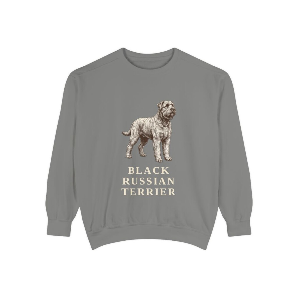 Black Russian Terrier Sweatshirt, Grey, front view