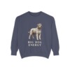 Black Russian Terrier Humor Sweatshirt, Denim, front view