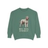 Black Russian Terrier Humor Sweatshirt, Light Green, front view