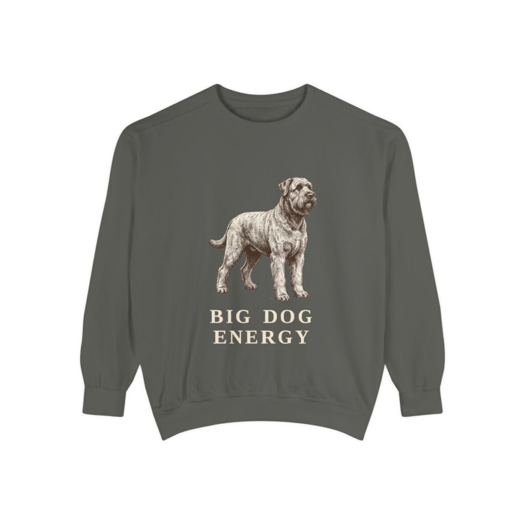 Black Russian Terrier Humor Sweatshirt, Pepper, front view