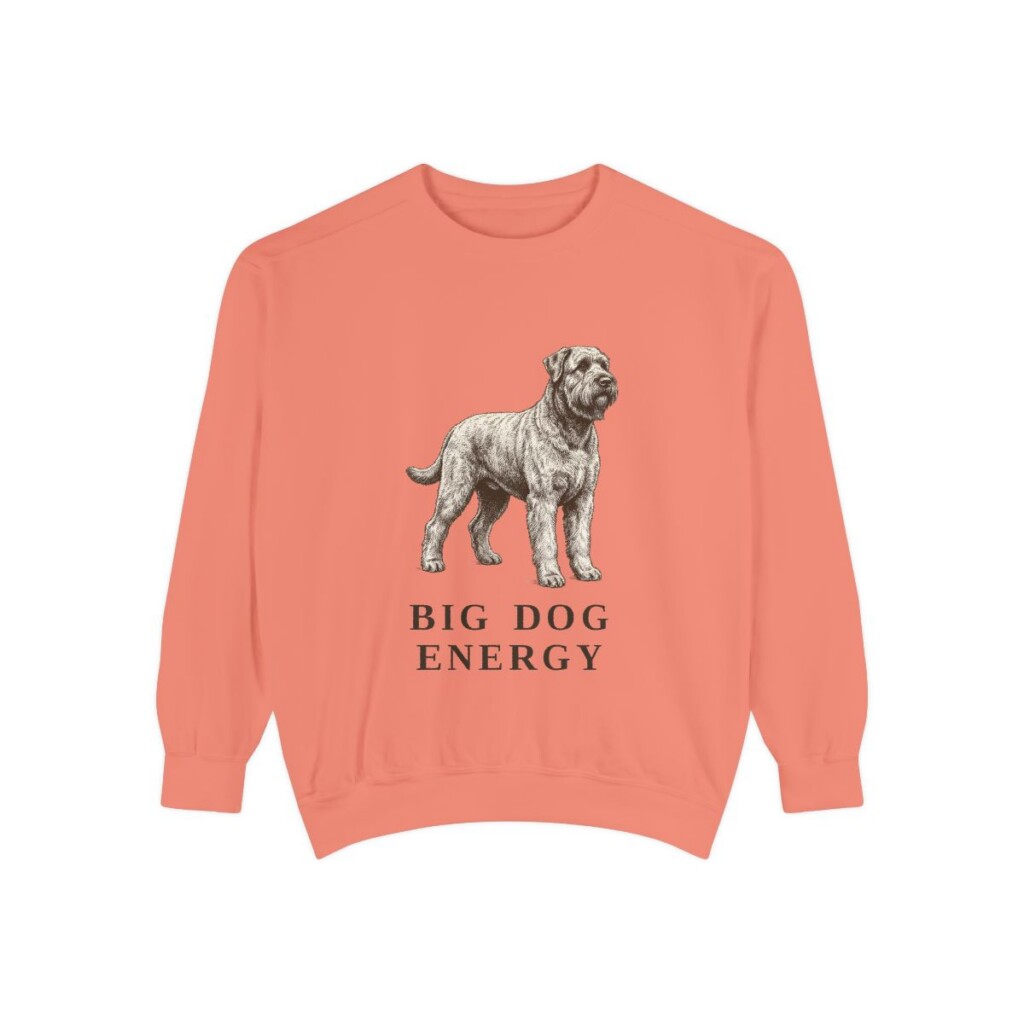 Black Russian Terrier Humor Sweatshirt, Terracotta, front view