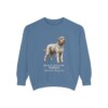 black-russian-terrier-sweatshirt-latin-blue-jean Black Russian Terrier Latin Sweatshirt, Blue Jean, front view