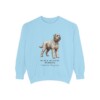 black-russian-terrier-sweatshirt-latin-chambray Black Russian Terrier Latin Sweatshirt, Chambray, front view