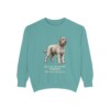 black-russian-terrier-sweatshirt-latin-seafoam Black Russian Terrier Latin Sweatshirt, Seafoam, front view