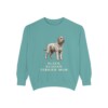 Black Russian Terrier Mom Sweatshirt, Seafoam, front view