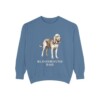 Bloodhound Dad Sweatshirt, Blue Jean, front view