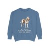 Bloodhound Humor Sweatshirt, Blue Jean, front view