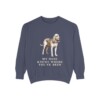 Bloodhound Humor Sweatshirt, Denim, front view