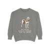 Bloodhound Humor Sweatshirt, Grey, front view