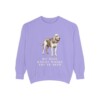 Bloodhound Humor Sweatshirt, Violet, front view