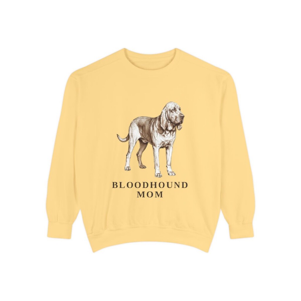 Bloodhound Mom Sweatshirt, Butter, front view