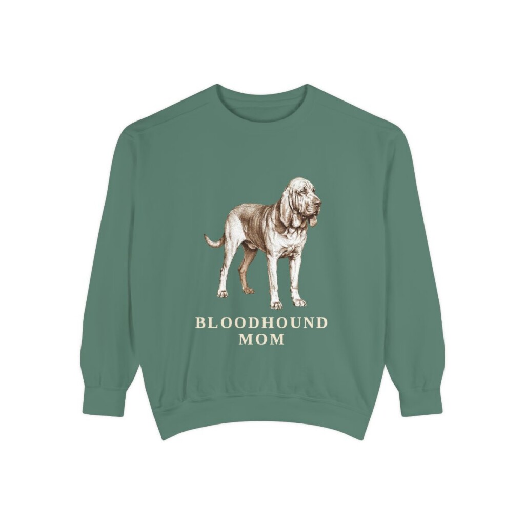 Bloodhound Mom Sweatshirt, Light Green, front view