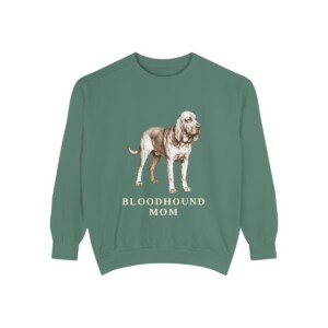 Bloodhound Mom Sweatshirt, Light Green, front view