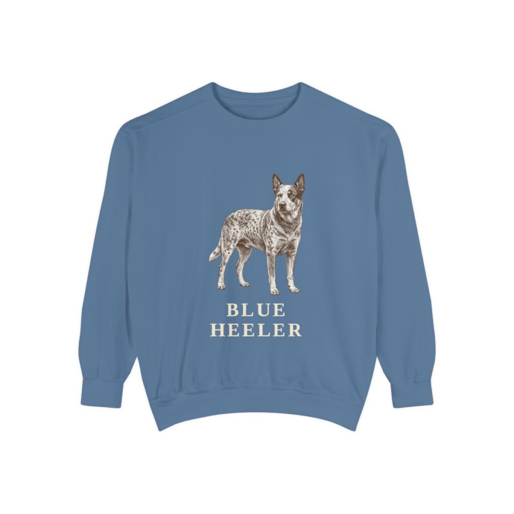 Blue Heeler Sweatshirt, Blue Jean, front view