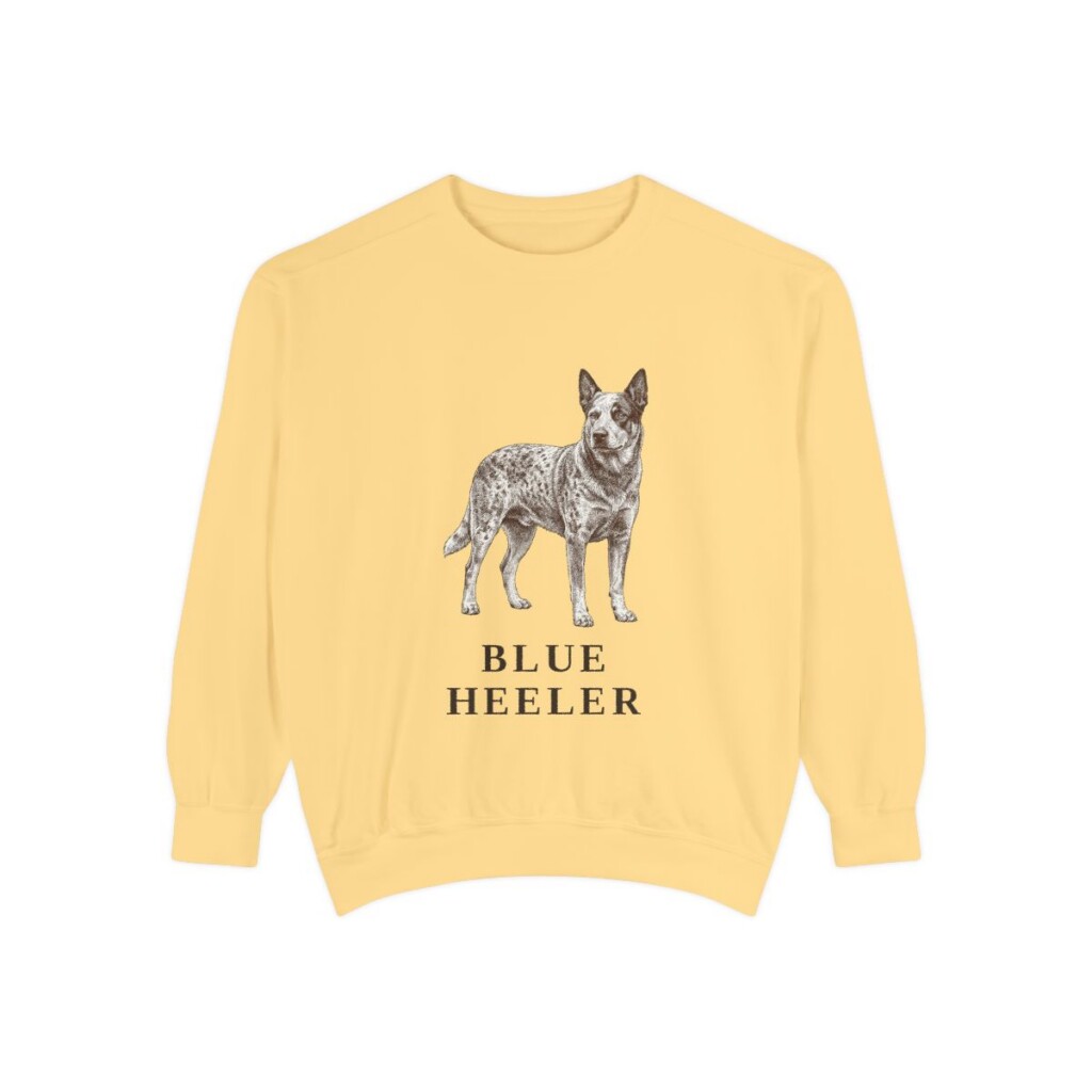 Blue Heeler Sweatshirt, Butter, front view