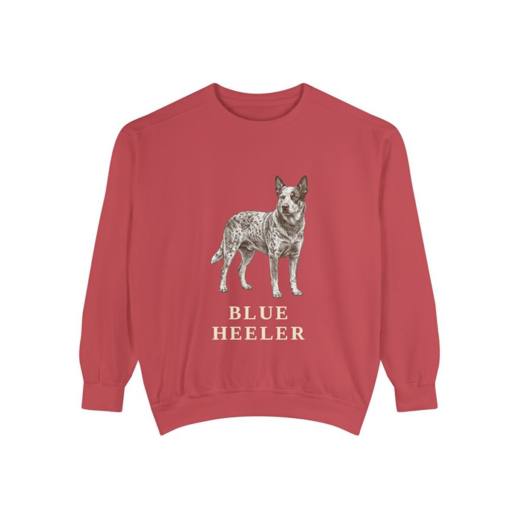 Blue Heeler Sweatshirt, Crimson, front view