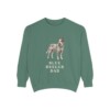 blue-heeler-sweatshirt-dad-light-green Blue Heeler Dad Sweatshirt, Light Green, front view