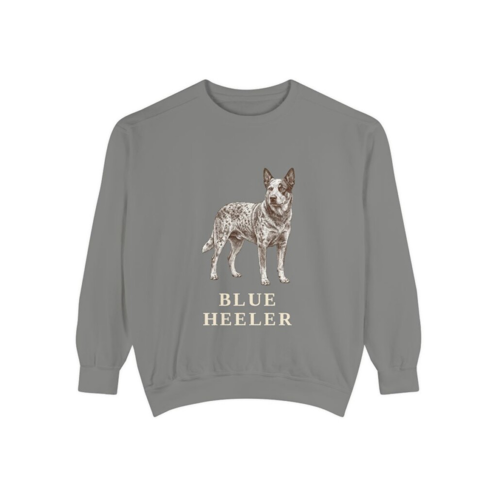 Blue Heeler Sweatshirt, Grey, front view