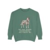 Blue Heeler Humor Sweatshirt, Light Green, front view