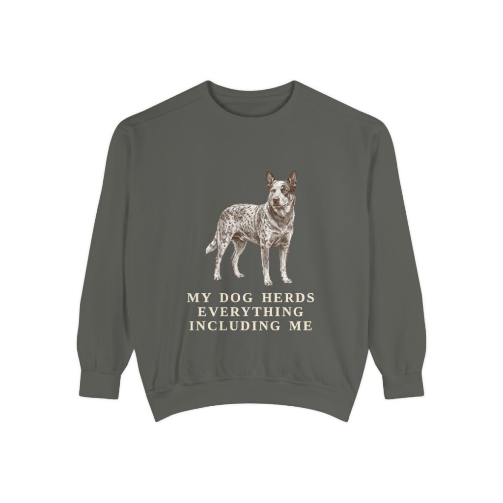 Blue Heeler Humor Sweatshirt, Pepper, front view