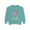 Blue Heeler Humor Sweatshirt, Seafoam, front view